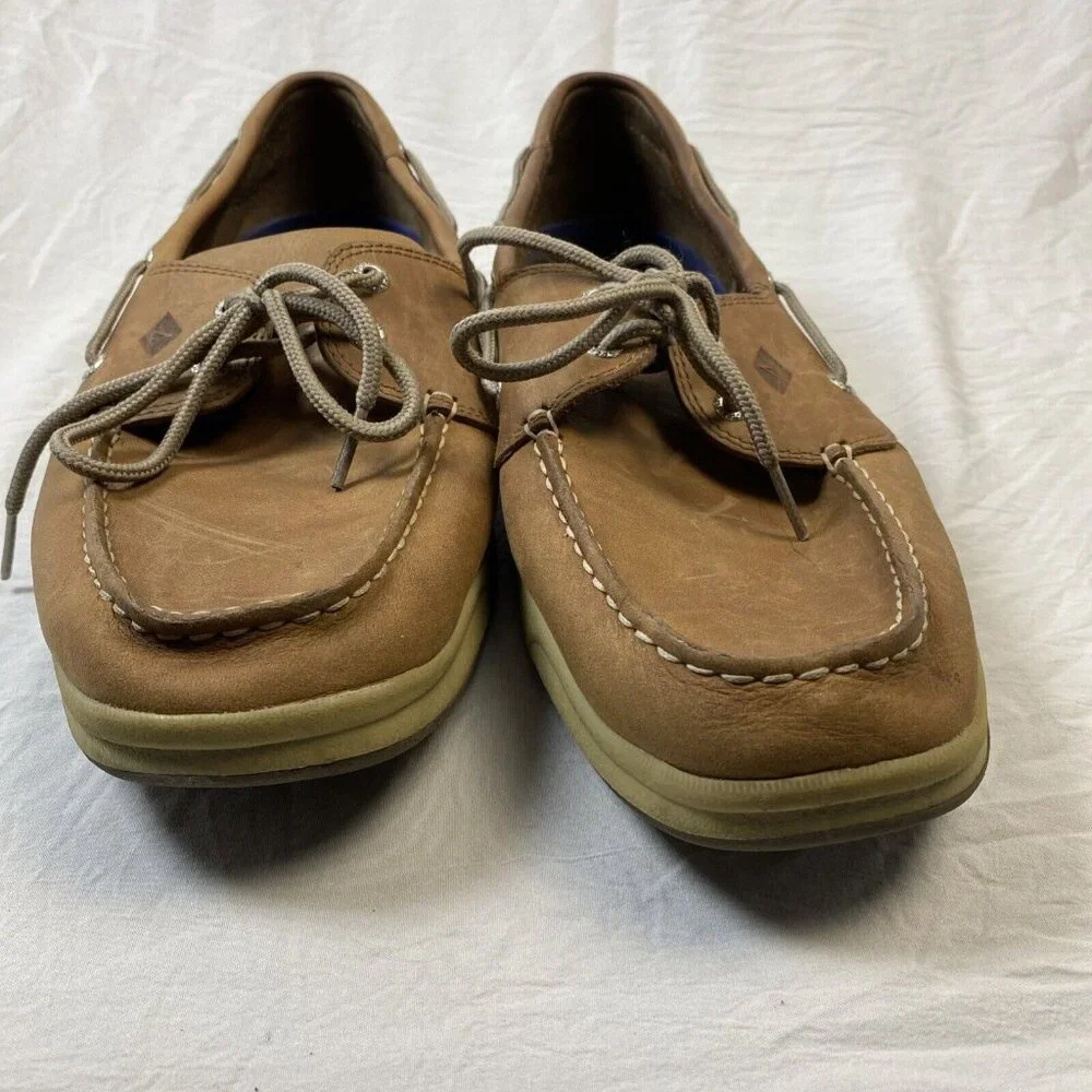 Sperry Top Sider Men’s 13 Medium Intrepid Dark‎ Tan Very Good Condition 0276308